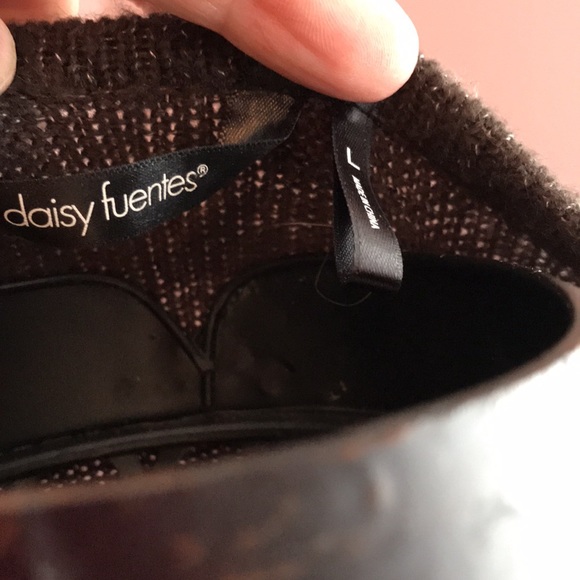 Daisy Fuentes button down sweater size L - Picture 4 of 6